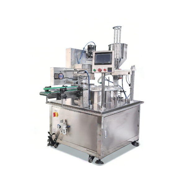 Single Cup Rotary Table Filling & Sealing Machine