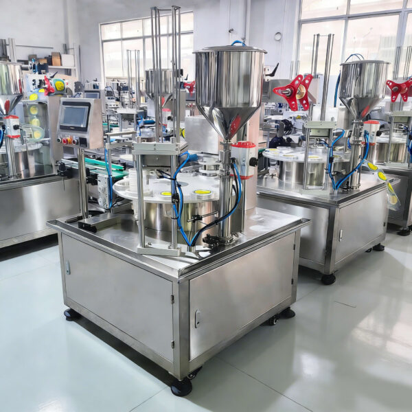 Single Cup Rotary Table Filling & Sealing Machine